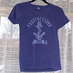 Fitted navy Provincetown tee
